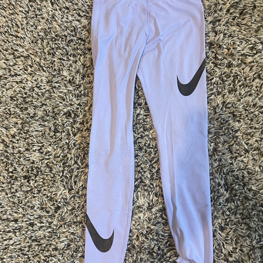 Nike Light Purple Leggings with Black Swoosh